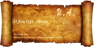 Ujhelyi Absa névjegykártya